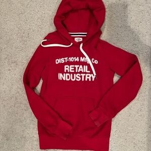 H&M Vintage Red Embroidered Hoodie